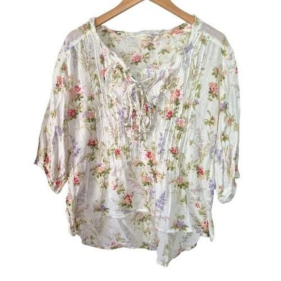 Denim & Supply Ralph Lauren Floral Ruffled Poet Top Size Small - Picture 2 of 4